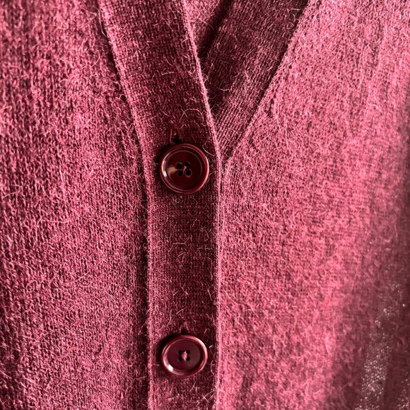 SzS Acne Studios Rhoda Alpaca Unisex Long Aubergine Cardigan – NWOT Oversized - Picture 7 of 11